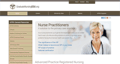 Desktop Screenshot of graduatenursingedu.org